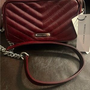 Rebecca Minkoff Deep Red Chevron Crossbody Bag